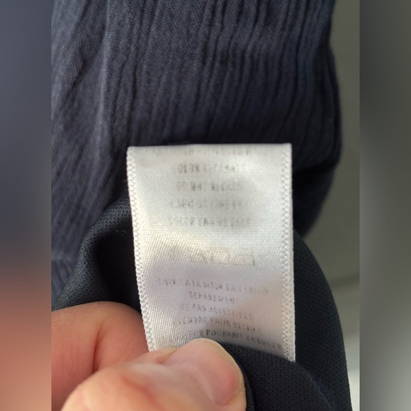 Altar’d State | navy | ruffle | lined | v neck | dress | L - Picture 7 of 9